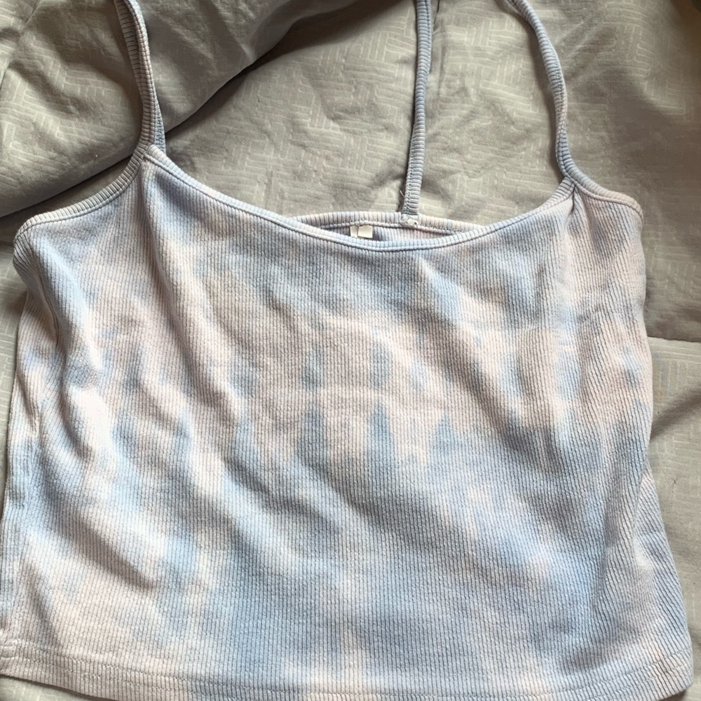 Pacsun basics Blue Tie Dye Tank Top